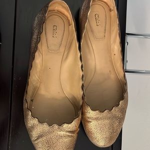 Chloe scalloped ballet flats